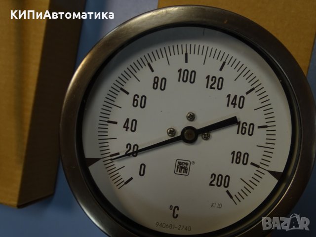 биметален термометър NUOVA FIMA Ø110 mm G 1/2 KL 1 -50/+200°C, снимка 8 - Резервни части за машини - 35060207