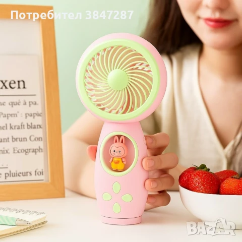 Ръчен USB мини вентилатор, снимка 4 - Вентилатори - 51351194