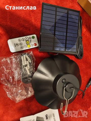 Соларна висяща лампа, снимка 3 - Лед осветление - 54297925