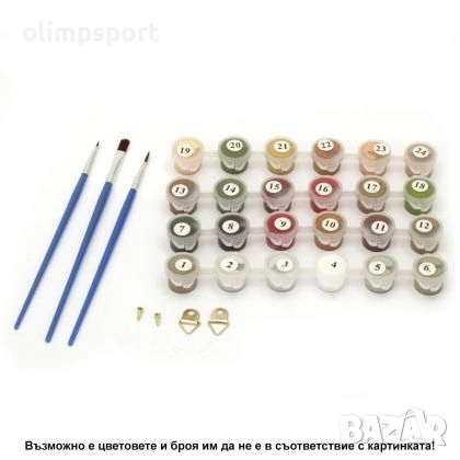 Комплект за рисуване по номера с платно 50х40 см, Модел 21 /27014623/ , снимка 3 - Рисуване и оцветяване - 51639752