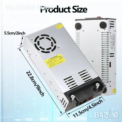 Захранване 12V 40A 480W трансформатор AC към DC 220V→12V, снимка 6 - Друга електроника - 52414000