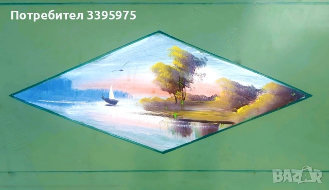 Метални табли за легло (комплект) - 1950-те, снимка 2 - Спални и легла - 54237498