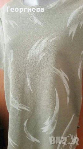 Мека блуза в резида, с лека сребриста украса🍀❤44 - 46р-р🍀❤арт.642, снимка 2 - Тениски - 29705677