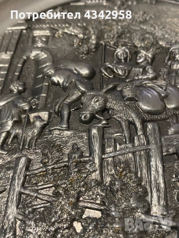 SKS ZINN.95 % (1970 г.) Калена чиния за стена., снимка 5 - Антикварни и старинни предмети - 52892666