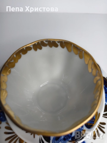 Чаша за кафе от съветски порцелан ЛФЗ, снимка 4 - Чаши - 51862911