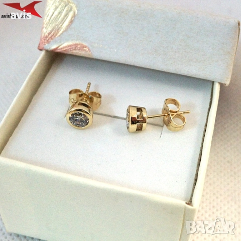 Обеци с 14К златно покритие 2141854, снимка 2 - Колиета, медальони, синджири - 53138744