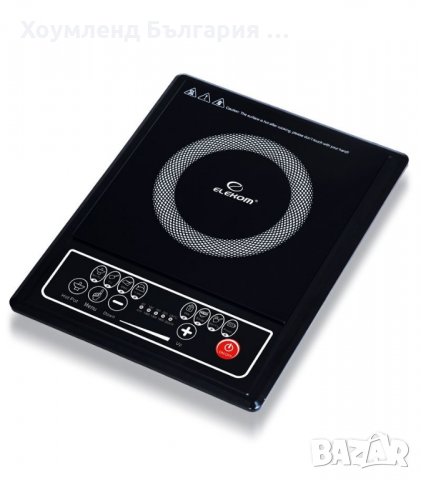 ГАРАНЦИЯ! Индукционен котлон от черен кристал с 8 степени до 2000W