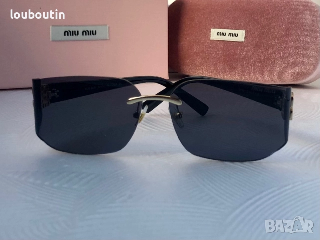 Miu 2025 дамски слънчеви очила 2 цвята правоъгълни, снимка 13 - Слънчеви и диоптрични очила - 51762430