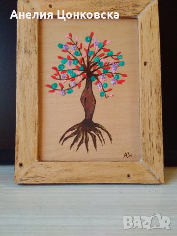 "Дървото на живота",акрил върху дърво, снимка 5 - Картини - 37167325