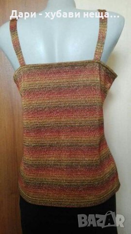 Златист многоцветен потник👗🍀M/L,L👗🍀арт2095, снимка 3 - Потници - 33714404