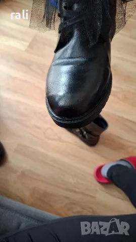 Черни боти с тюл , снимка 8 - Дамски боти - 49661153