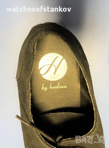 H by Hudson Men's Chatra Black Suede Derbys No 44, снимка 4 - Ежедневни обувки - 32110281