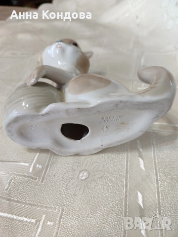 Порцеланова фигура на котка, снимка 3 - Статуетки - 53137260