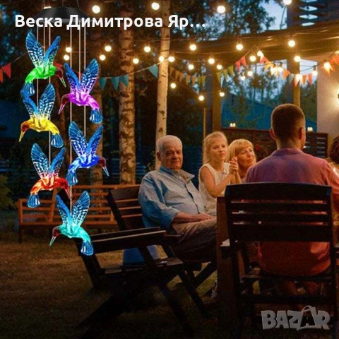Многоцветна LED соларна лампа Колибри – Елегантно и екологично осветление за вашата градина и тераса, снимка 6 - Соларни лампи - 50667936