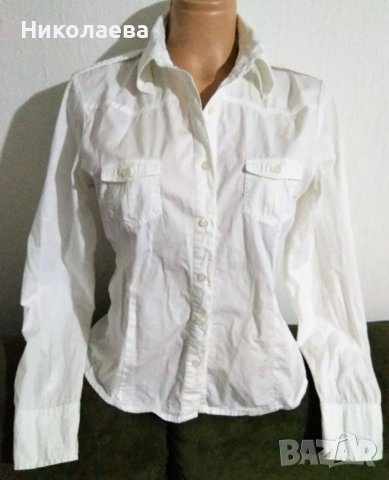 Бяла риза с дълъг ръкав, ONLY,M/L