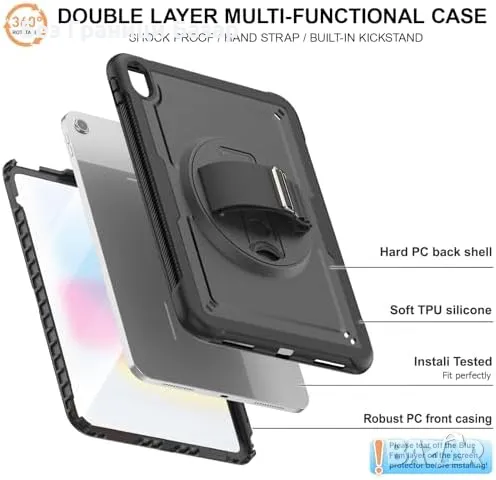 Нов Удароустойчив калъф за iPad 10-то поколение 10.9" с пълна защита, снимка 2 - Калъфи, кейсове - 48157313
