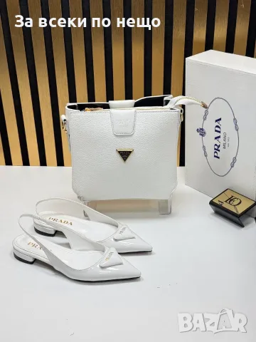 Prada Луксозни Дамски Лачени Обувки с Каишка и Остър Връх - Различни Цветове Код SEM-716, снимка 7 - Дамски обувки на ток - 55972491