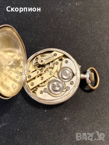 Швейцарски СРЕБЪРЕН джобен часовник Remortoir - 6 РУБИНА - ПРОМОЦИЯ, снимка 12 - Джобни - 47156792