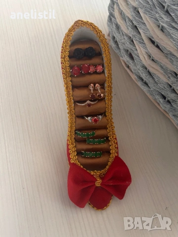 Ръчно изработена поставка за бижута – елегантна обувка на ток , снимка 2 - Други - 54168767