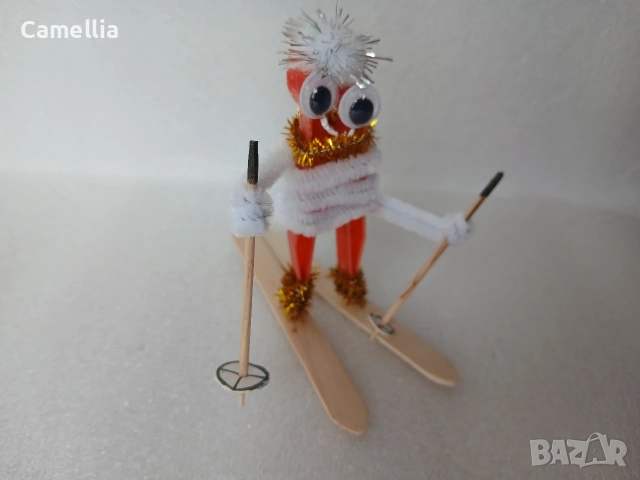 Скиорче - фигурка, сувенир, снимка 3 - Ръчно изработени сувенири - 52927354