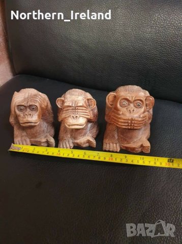 Трите маймунки "не чух, не видях ,няма да кажа", снимка 3 - Статуетки - 37292741
