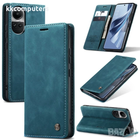 Oppo Reno12 Pro 5G CASEME Magnetic Wallet Кожен Калъф и Протектор, снимка 2 - Калъфи, кейсове - 51350229