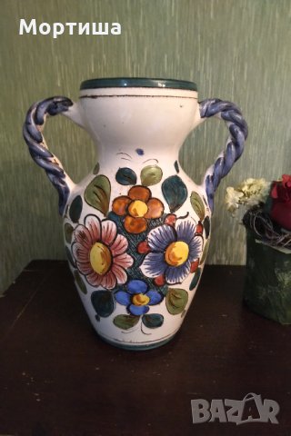Антикварна ръчно изработена ваза 