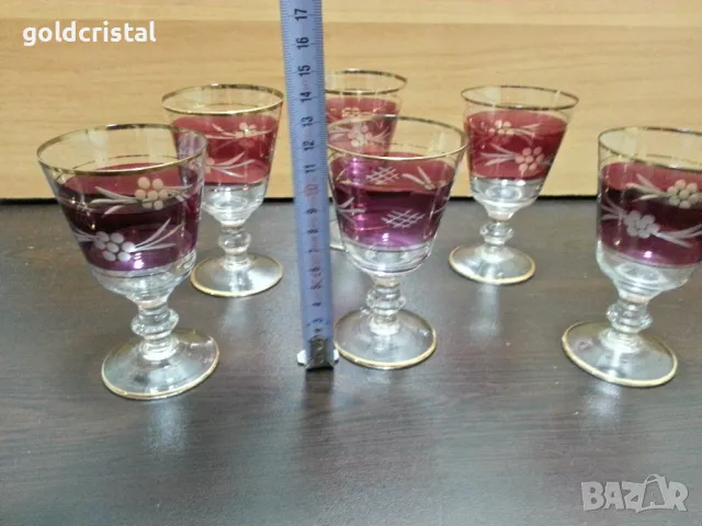 стари стъклени чаши , снимка 2 - Антикварни и старинни предмети - 48938252