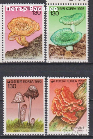    Чисти марки и блокове Флора Гъби 1993 1994 1995 1996 1997 от Южна Корея 