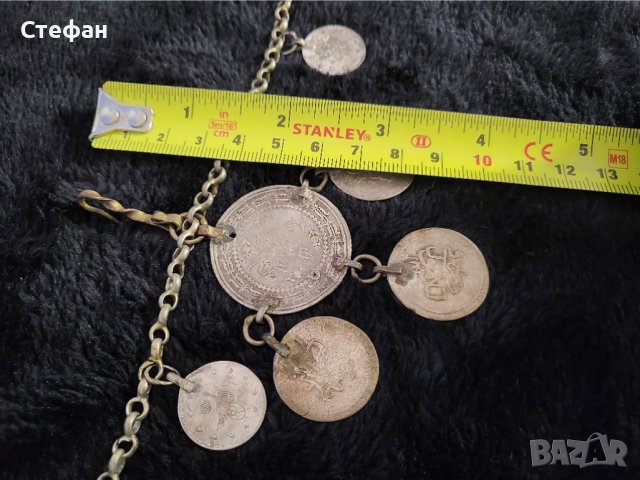 Сребърна Трепка Възрожденски Кюстек Монети накит носия пафта, снимка 6 - Други ценни предмети - 42769345