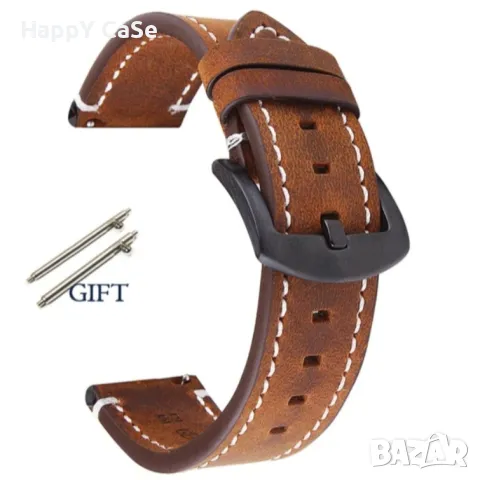RETRO Кожена каишка за Huawei Watch/Samsung/Xiaomi/Garmin/Apple/Amazfit, снимка 8 - Каишки за часовници - 50048393