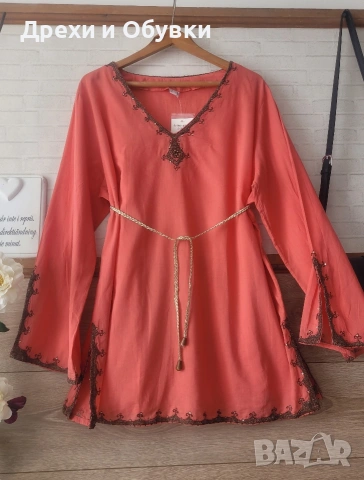 Нова с етикет туника корал ХЛ/2ХЛ , снимка 2 - Туники - 54340674