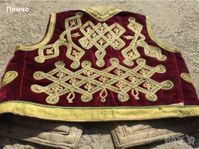 старинен елек, елече /кадифе, сърма/, снимка 12 - Антикварни и старинни предмети - 38394045