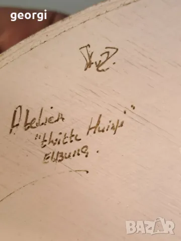 ретро дървен поднос изрисуван с рози  21/3, снимка 6 - Антикварни и старинни предмети - 49175787