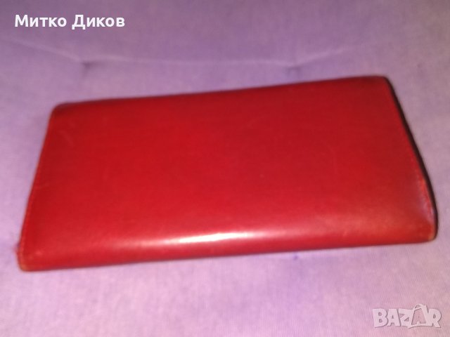 Марково портмоне Бонд 185х100мм естествена кожа винено, снимка 3 - Портфейли, портмонета - 40487387