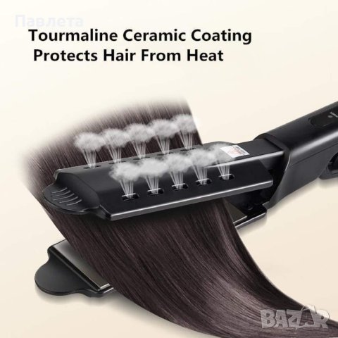 Професионална турмалинова преса за коса с йони,  за всички типове коса, снимка 4 - Преси за коса - 40867832