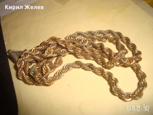 ПОЗЛАТЕН 14К ВИНТИДЖ СТОМАНЕН КРАСИВ ЛАНЕЦ РЯДКА ПЛЕТКА ВЕРИЖКА СИНДЖИРЧЕ МОЖЕ и за КЮСТЕК 24785, снимка 7 - Колиета, медальони, синджири - 34481179