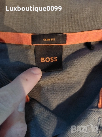 Мъжка тениска с яка Boss XL, снимка 4 - Тениски - 54362911