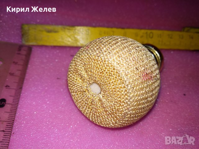 ШАРМАНТНА СТАРА ВИНТИДЖ ПУДРИЕРА ГУМЕНО ШИШЕНЦЕ - ПРЪСКАЛКА с ОПЛЕТКА ТЕКСТИЛ и МЕТАЛНО КАПАЧЕ 42881, снимка 3 - Антикварни и старинни предмети - 44222280