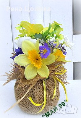 Пролетни цветя в зебло, снимка 3 - Подаръци за жени - 39734211