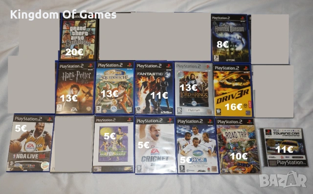 Игри за PS2 GTA San Andreas/Haunted Mansion/Harry Potter/NBA 08/TOCA Race Driver/LOTR/Fantastic Four