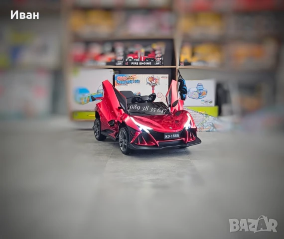 ТОП ЦЕНА!НОВО!Акумулаторна кола Flash RED с 4Х4,12V БАТЕРИЯ,меки гуми