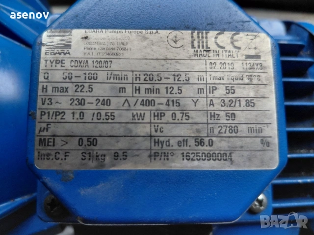 водна помпа, снимка 4 - Водни помпи - 54362591