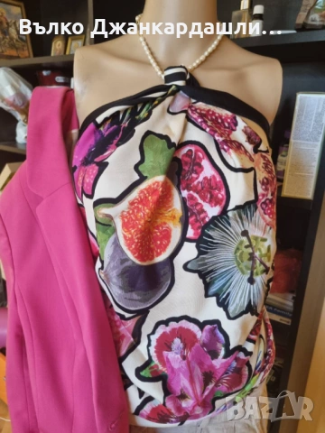 Копринен шал Marc Cain, снимка 5 - Шалове - 53094135