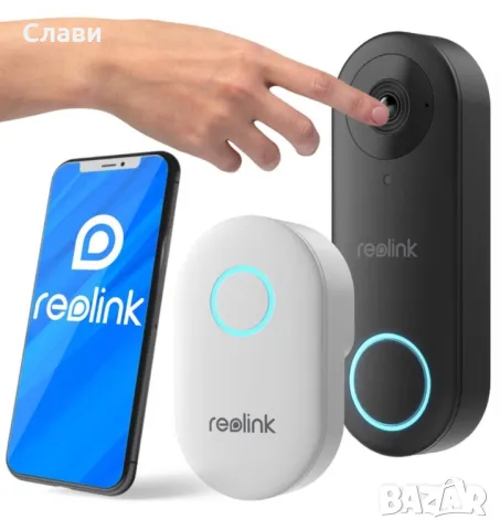 Reolink Video Doorbell Wifi Видео звънец за врата , черен, бял