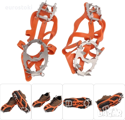 18-зъбни алпинистки котки, широко приложение, с дълъг експлоатационен живот за открито, за ски писти, снимка 2 - Зимни спортове - 52136150