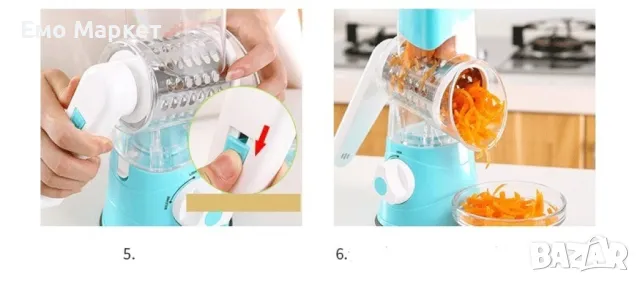 Интересно ренде тип ръчна мелничка с 3 рендета от неръждаема стомана , снимка 13 - Аксесоари за кухня - 49241187