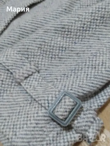 Сиво вълнено палто, снимка 3 - Палта, манта - 48497823