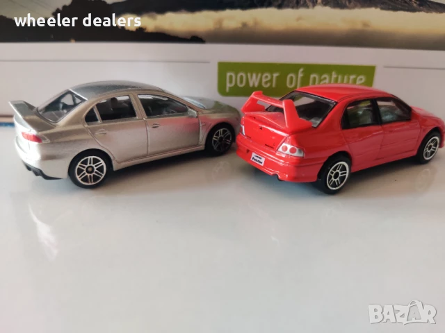 Метални колички Realtoy Mitsubishi Lancer VII и Mitsubishi Lancer Evo X в мащаб 1/64, снимка 5 - Колекции - 50843200