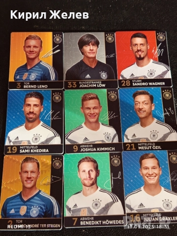 Колекционерски картички на футболисти САМИ КЕДИРА, БЕНЕДИКТ ХОВЕДЕС,МАРК АНДРЕ ТЕР СТЕГЕН 51039, снимка 8 - Колекции - 51703366